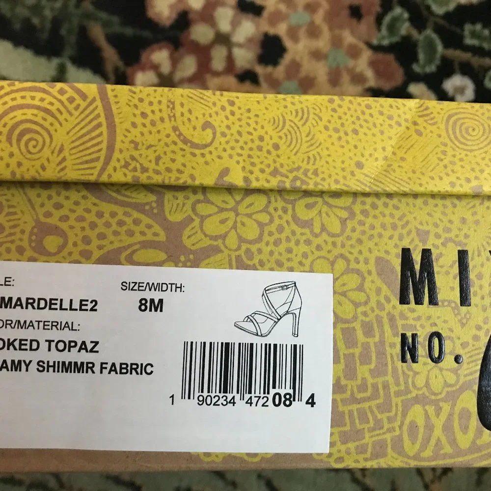 NIB Mix No. 6 Mardelle Topaze Shimmer Sandals 8M